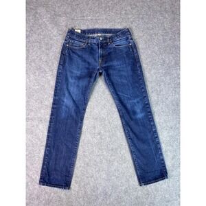 J Crew Jeans Mens 31x30 Blue 484 Extra Slim Fit Kaihara Denim Japanese Fabric